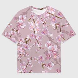 Футболка оверсайз мужская САКУРА, цвет: 3D-принт