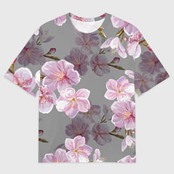 Футболка оверсайз мужская САКУРА, цвет: 3D-принт