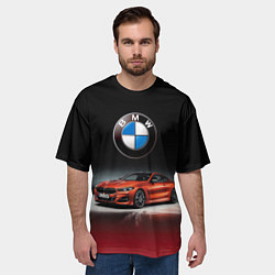 Футболка оверсайз мужская BMW, цвет: 3D-принт — фото 2