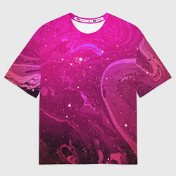 Мужская футболка оверсайз РОЗОВЫЙ КОСМОС