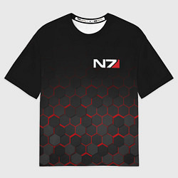 Футболка оверсайз мужская MASS EFFECT N7, цвет: 3D-принт