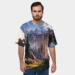 Футболка оверсайз мужская Horizon Zero Dawn, цвет: 3D-принт — фото 2