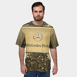 Футболка оверсайз мужская MERCEDES GOLD, цвет: 3D-принт — фото 2
