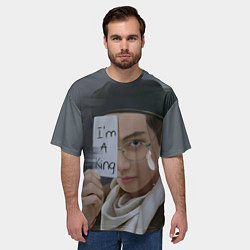 Футболка оверсайз мужская BTS, цвет: 3D-принт — фото 2