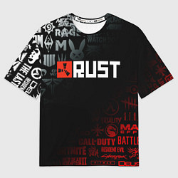 Футболка оверсайз мужская RUST, цвет: 3D-принт