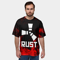 Футболка оверсайз мужская RUST, цвет: 3D-принт — фото 2