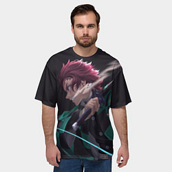 Футболка оверсайз мужская KIMETSU NO YAIBA, цвет: 3D-принт — фото 2