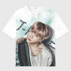 Футболка оверсайз мужская BTS, цвет: 3D-принт