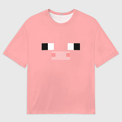Футболка оверсайз мужская Minecraft Pig, цвет: 3D-принт