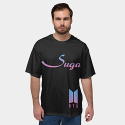 Футболка оверсайз мужская BTS Suga, цвет: 3D-принт — фото 2