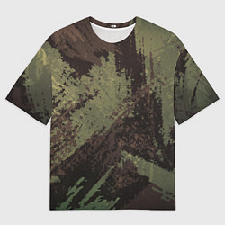 Футболка оверсайз мужская КАМУФЛЯЖ BROWN, цвет: 3D-принт