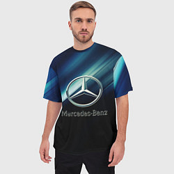 Футболка оверсайз мужская Mercedes, цвет: 3D-принт — фото 2