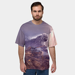 Футболка оверсайз мужская Танк, цвет: 3D-принт — фото 2