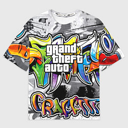 Футболка оверсайз мужская GTA, цвет: 3D-принт