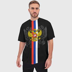 Футболка оверсайз мужская Россия, цвет: 3D-принт — фото 2
