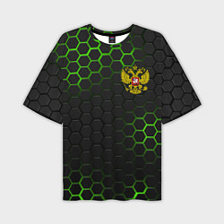 Футболка оверсайз мужская РОССИЯ, цвет: 3D-принт