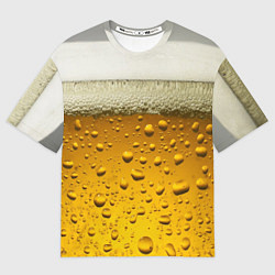 Футболка оверсайз мужская ПИВО, цвет: 3D-принт