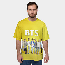 Футболка оверсайз мужская BTS, цвет: 3D-принт — фото 2