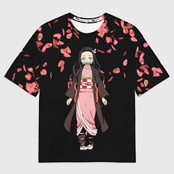 Футболка оверсайз мужская Незуко, цвет: 3D-принт