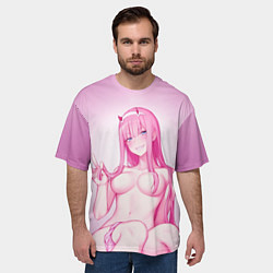 Футболка оверсайз мужская DARLING IN THE FRANXX, цвет: 3D-принт — фото 2