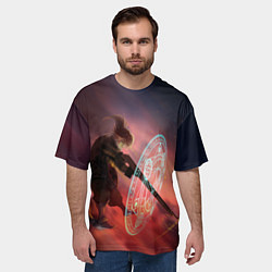 Футболка оверсайз мужская Удар Тани, цвет: 3D-принт — фото 2