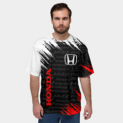 Футболка оверсайз мужская HONDA, цвет: 3D-принт — фото 2