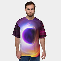 Футболка оверсайз мужская ЧЁРНАЯ ДЫРА, цвет: 3D-принт — фото 2