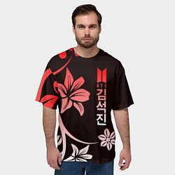 Футболка оверсайз мужская BTS, цвет: 3D-принт — фото 2