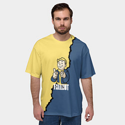 Футболка оверсайз мужская Fallout logo boy, цвет: 3D-принт — фото 2