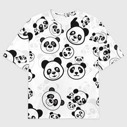 Футболка оверсайз мужская Панды, цвет: 3D-принт