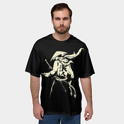 Футболка оверсайз мужская Самурай Z, цвет: 3D-принт — фото 2