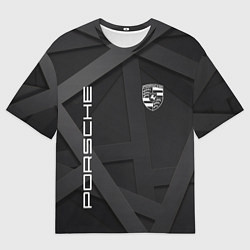 Футболка оверсайз мужская PORSCHE, цвет: 3D-принт