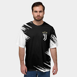 Футболка оверсайз мужская JUVENTUS, цвет: 3D-принт — фото 2