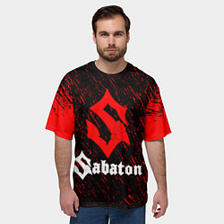 Футболка оверсайз мужская Sabaton, цвет: 3D-принт — фото 2