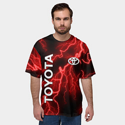 Футболка оверсайз мужская TOYOTA, цвет: 3D-принт — фото 2