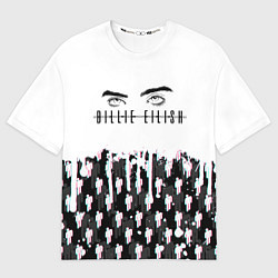 Мужская футболка оверсайз BILLIE EILISH GLITCH