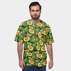 Футболка оверсайз мужская Avocado, цвет: 3D-принт — фото 2