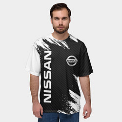 Футболка оверсайз мужская NISSAN, цвет: 3D-принт — фото 2