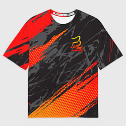 Футболка оверсайз мужская Форма для мотокросса FOX, цвет: 3D-принт
