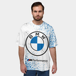 Футболка оверсайз мужская BMW БМВ, цвет: 3D-принт — фото 2