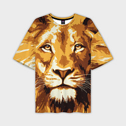 Мужская футболка оверсайз Взгляд льва