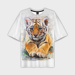 Мужская футболка оверсайз Tiger Art
