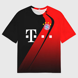 Футболка оверсайз мужская FC Bayern Munchen Форма, цвет: 3D-принт