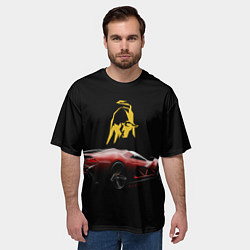 Футболка оверсайз мужская Lamborghini - motorsport, цвет: 3D-принт — фото 2