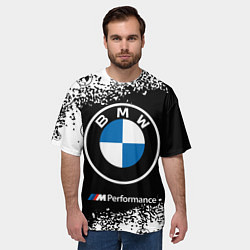 Футболка оверсайз мужская BMW БМВ, цвет: 3D-принт — фото 2