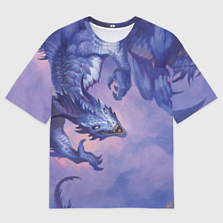 Футболка оверсайз мужская Дракон воды, цвет: 3D-принт