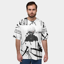 Футболка оверсайз мужская Токийский гуль, цвет: 3D-принт — фото 2
