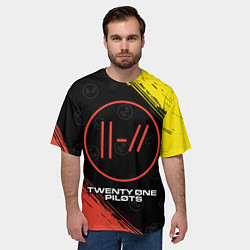 Футболка оверсайз мужская TWENTY ONE PILOTS 21 PILOTS, цвет: 3D-принт — фото 2