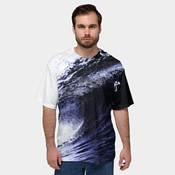 Футболка оверсайз мужская Волна, цвет: 3D-принт — фото 2