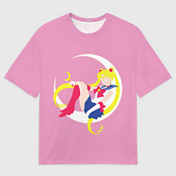 Футболка оверсайз мужская Сейлор мун, цвет: 3D-принт